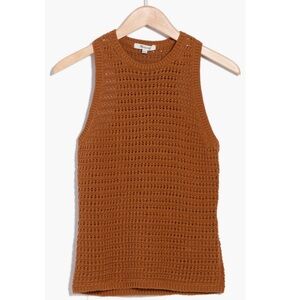 NWT Madewell Crochet-Knit Crewneck Sweater Tank, Medium